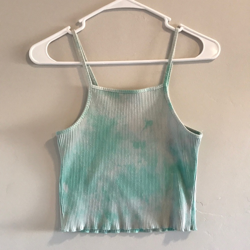 Teal Tie-Dye Tank Top from Romwe ! 🤍